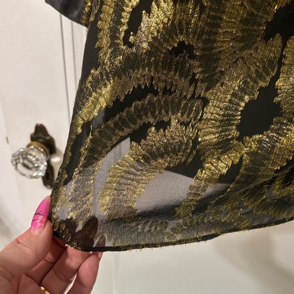 Milly silk gold dress size 2 - Picture 14 of 14